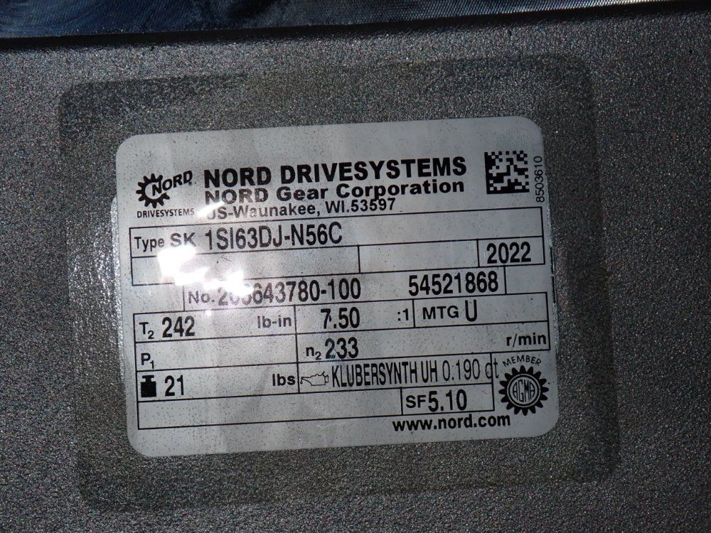 Nord Drive Systems Gear Reducer - Sk 1si63dj-n56c