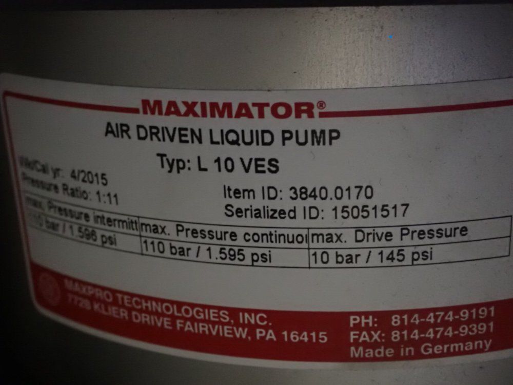 19" X 16" X 44" Parts Washer
