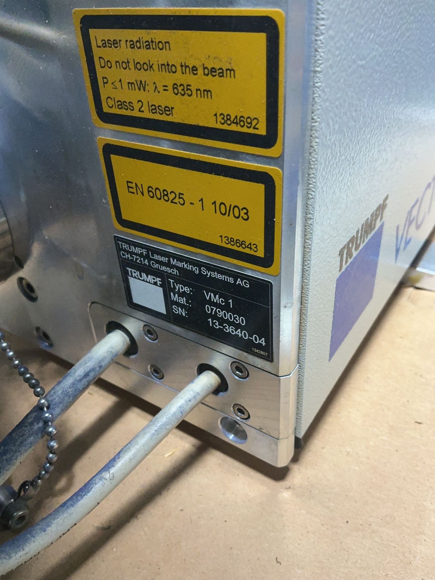Trumpf Laser Marking System - Vectormark Compact / Vmc1