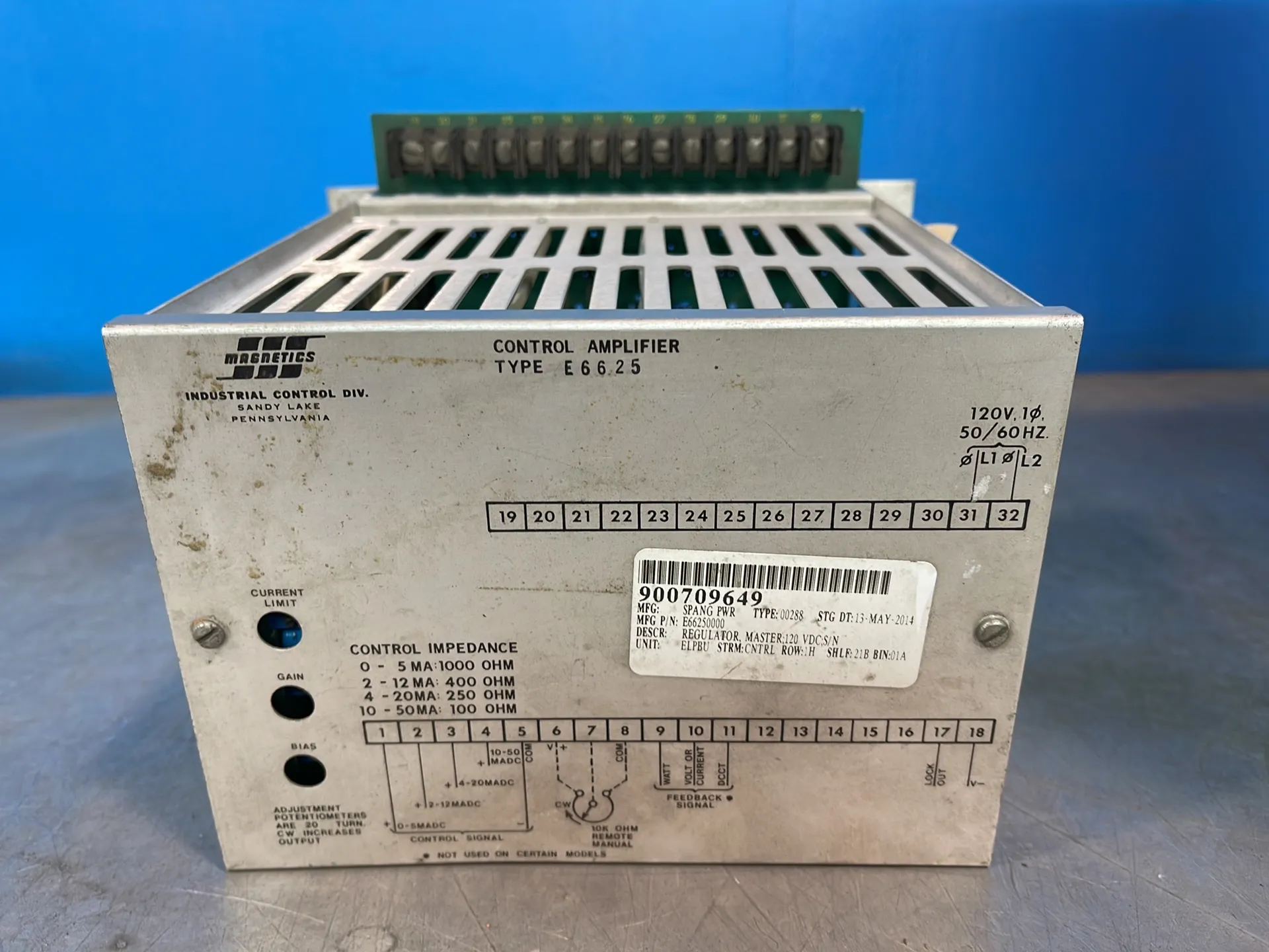 Spang Dc Voltage Regulator - E66250000