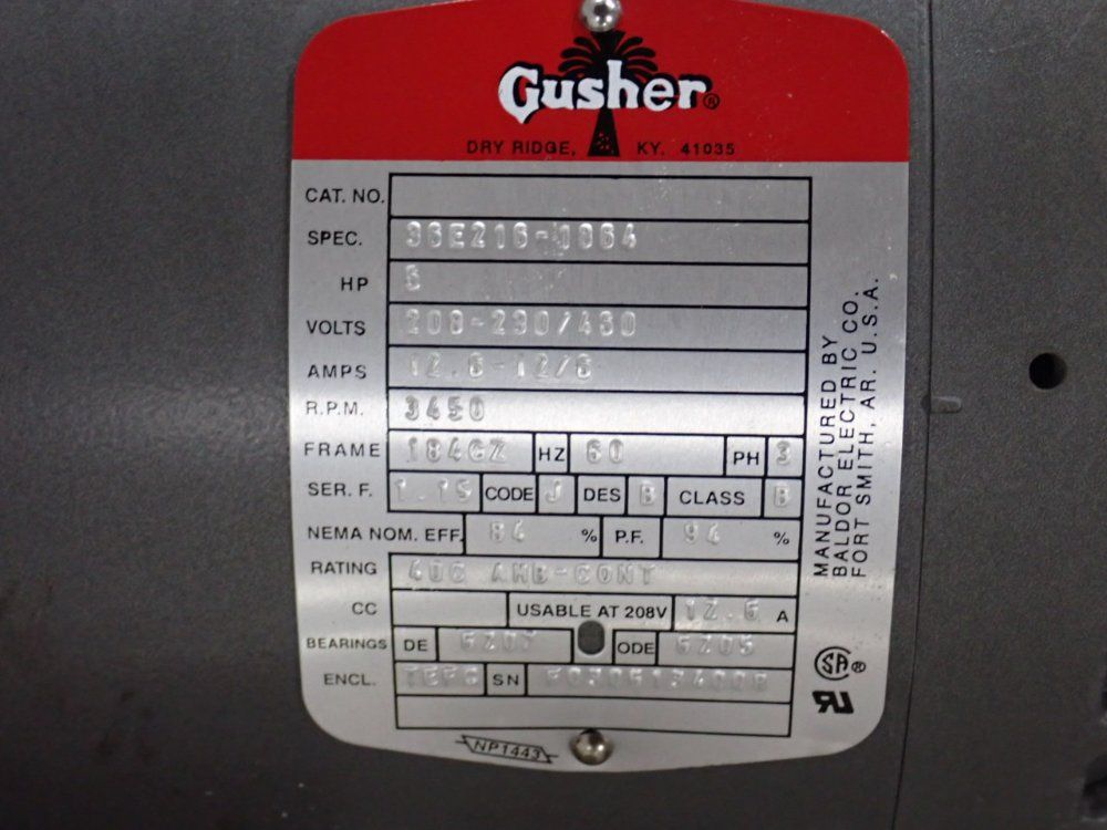 Gusher Pumps 5 Hp Coolant Pump - 11019ns-a