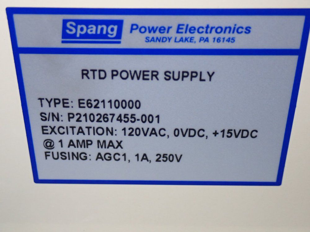 Spang Power Supply Rtd - E62110000
