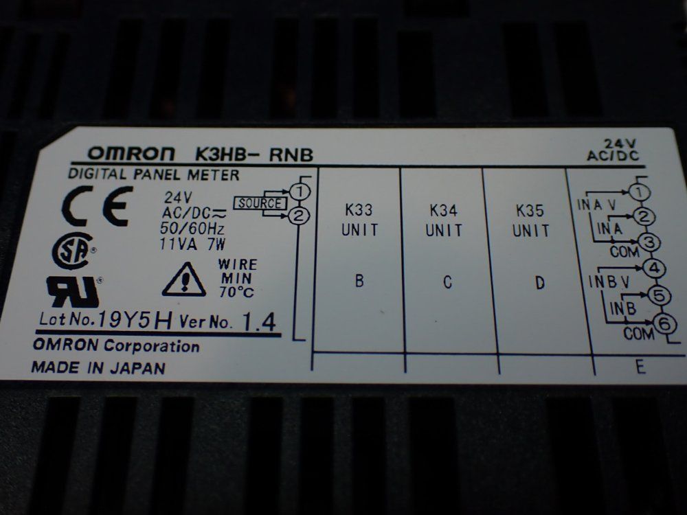 Omron Digital Panel Mount Rotary Pulse Indicator - K3hb-rnb