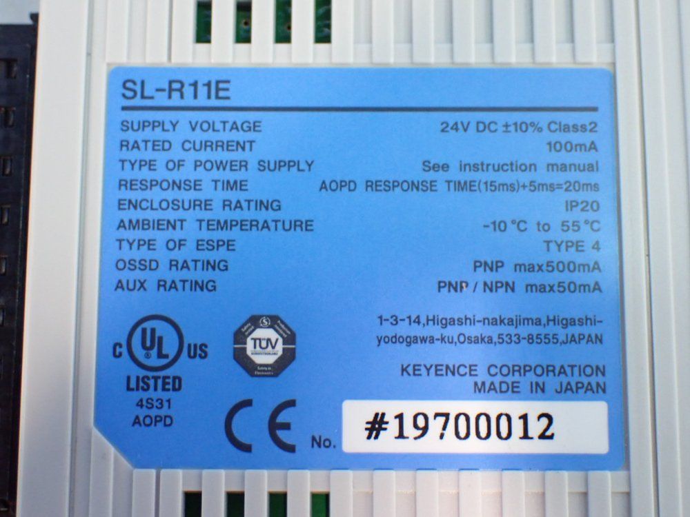 Keyence Safety Control Unit - Sl-r11e