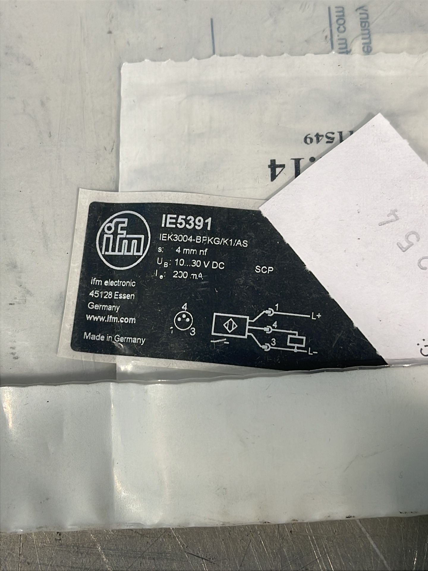 Ifm Electronic Efector100 Ie5391 Inductive Proximity Sensors - Iek3004-bpkg/k1/as-514-tps