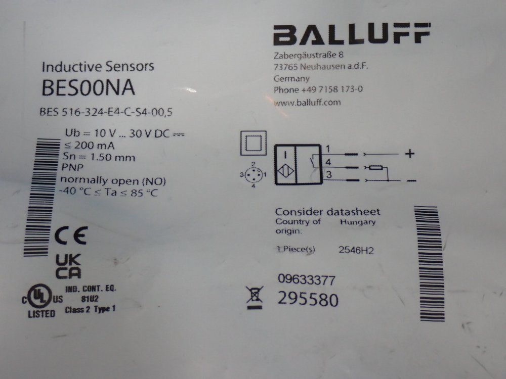 Balluff Inductive Sensor - Bes00na