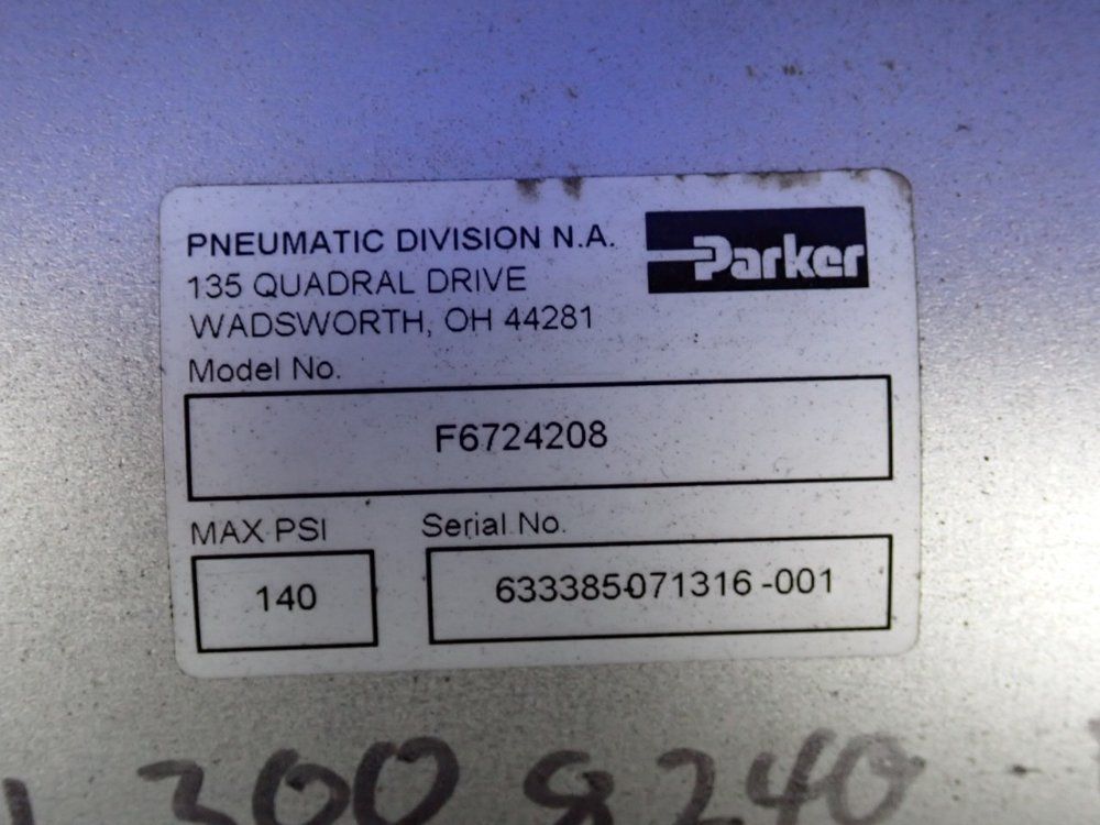 Parker 140 Psi Hydraulic Cylinder - F6724208