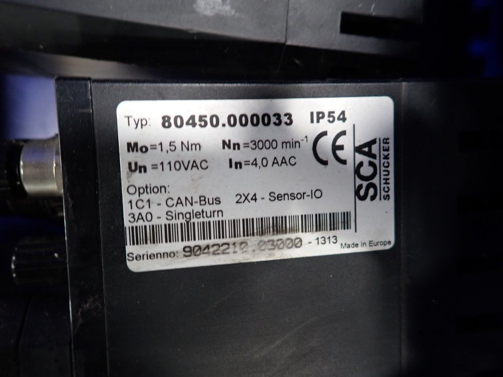 Schucker 3000 Rpm Servo Motors - 80450.000033