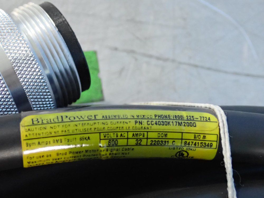 Bradpower 32 Amps Cable - Cc4030k17m200g