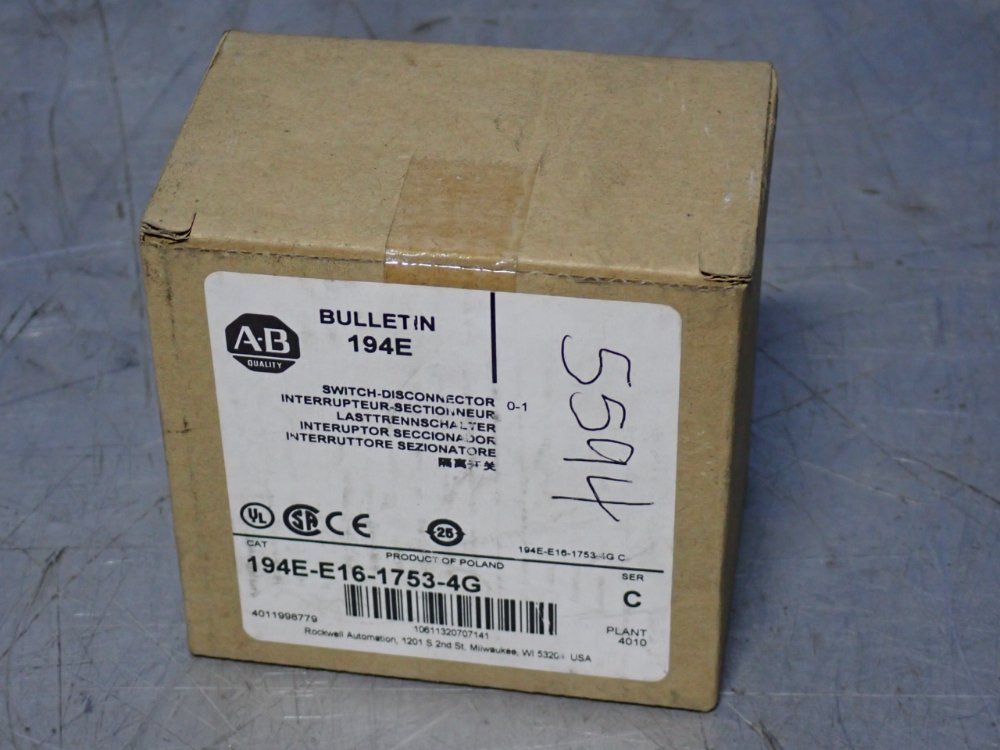 Allen Bradley Series C Disconnector Switch - 194e-16-1753-4g