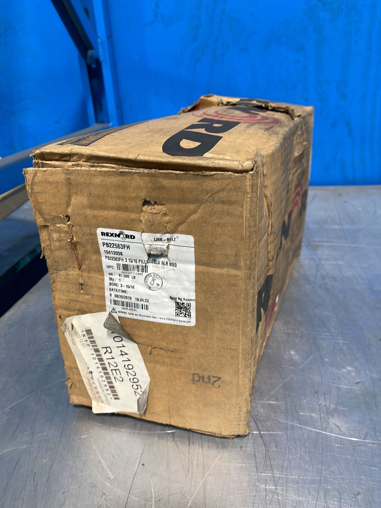 Rexnord 3-15/16” Bore Link-belt Mounted Spherical Roller Bearing - Pb22563fh