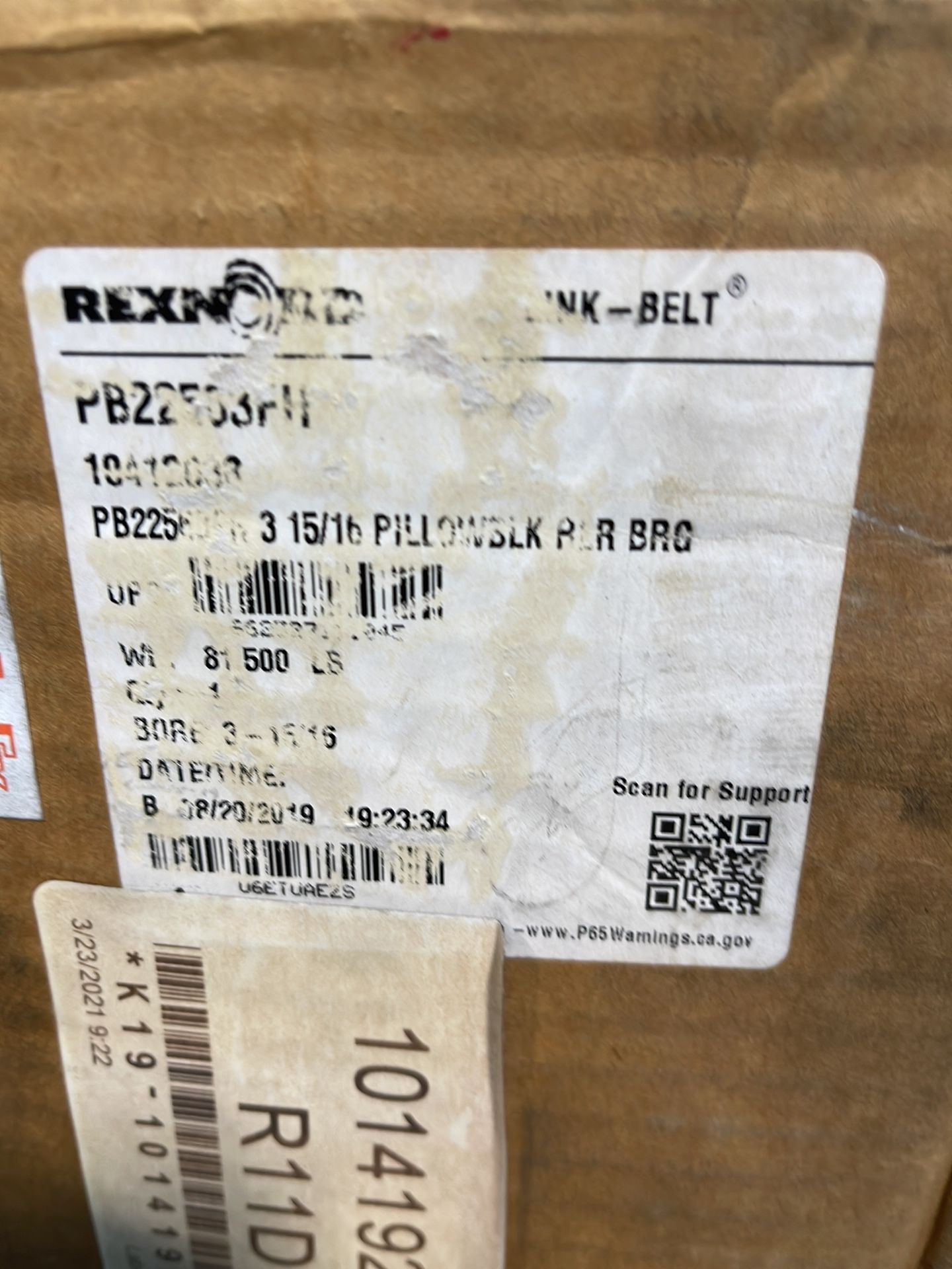 Rexnord 3-15/16” Bore Link-belt Mounted Spherical Roller Bearing - Pb22563fh
