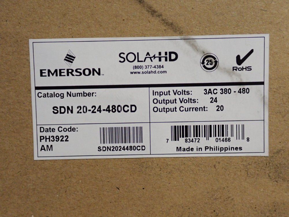 Emerson Sola Power Supply - Sd20-24-480cd