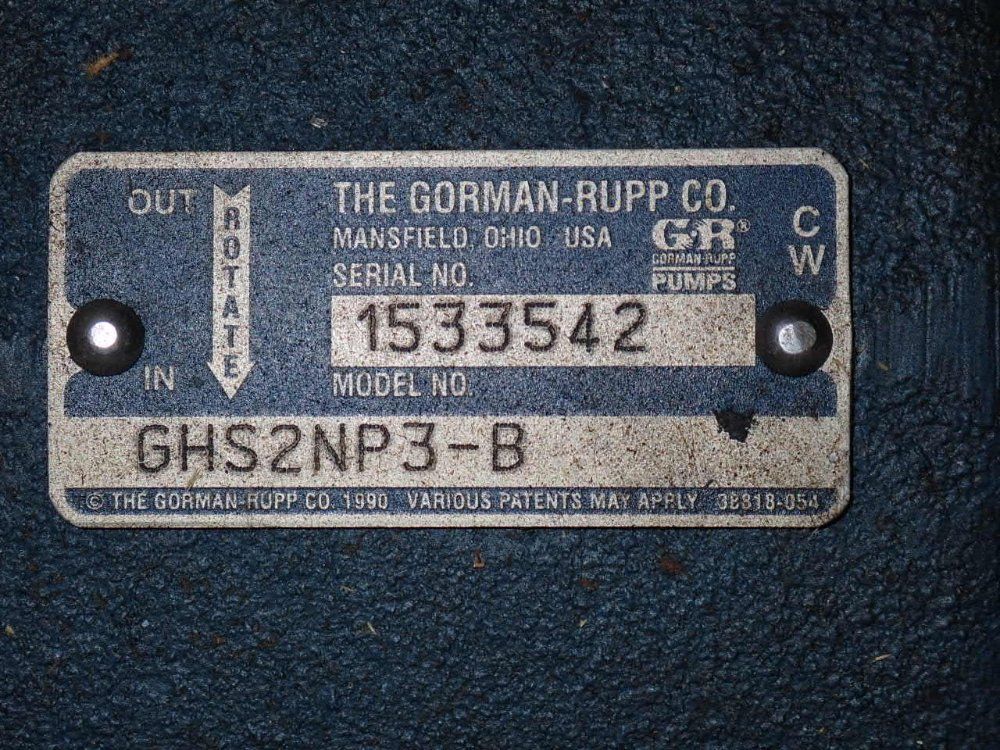 Gorman-rupp 10 Hp Pump - Ghs2np3-b
