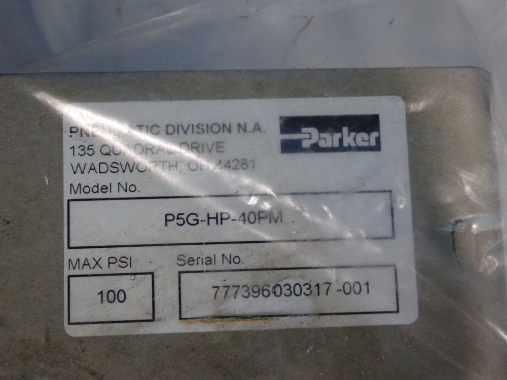 Parker 100 Psi Manifold Block - P5g-hp-40pm