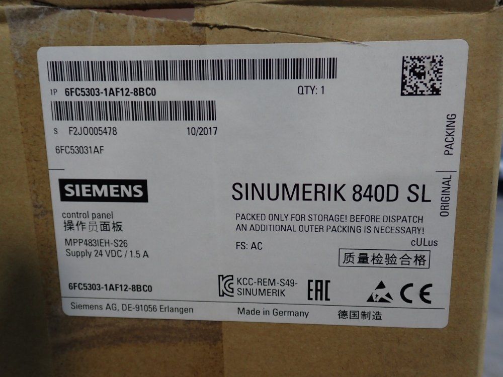 Siemens Sinumerik 840d Sl - 6fc5303-1af12-8bc0