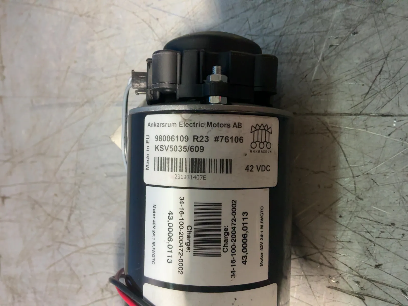 Ankarsrum Geared Dc Motor - Ksv5035/609 | HGR*24
