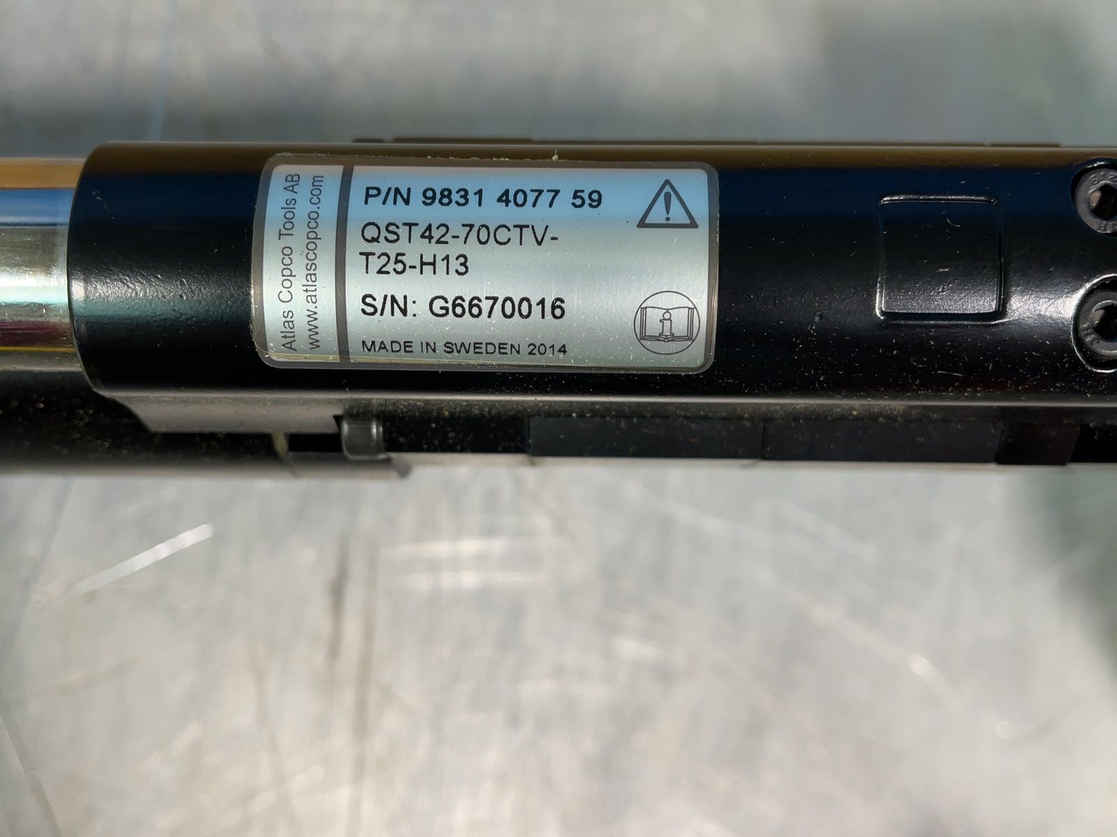 Atlas Copco 15000 Rpm Inline Fixtured Nutrunner - Qst42-70ctv-t25-h13