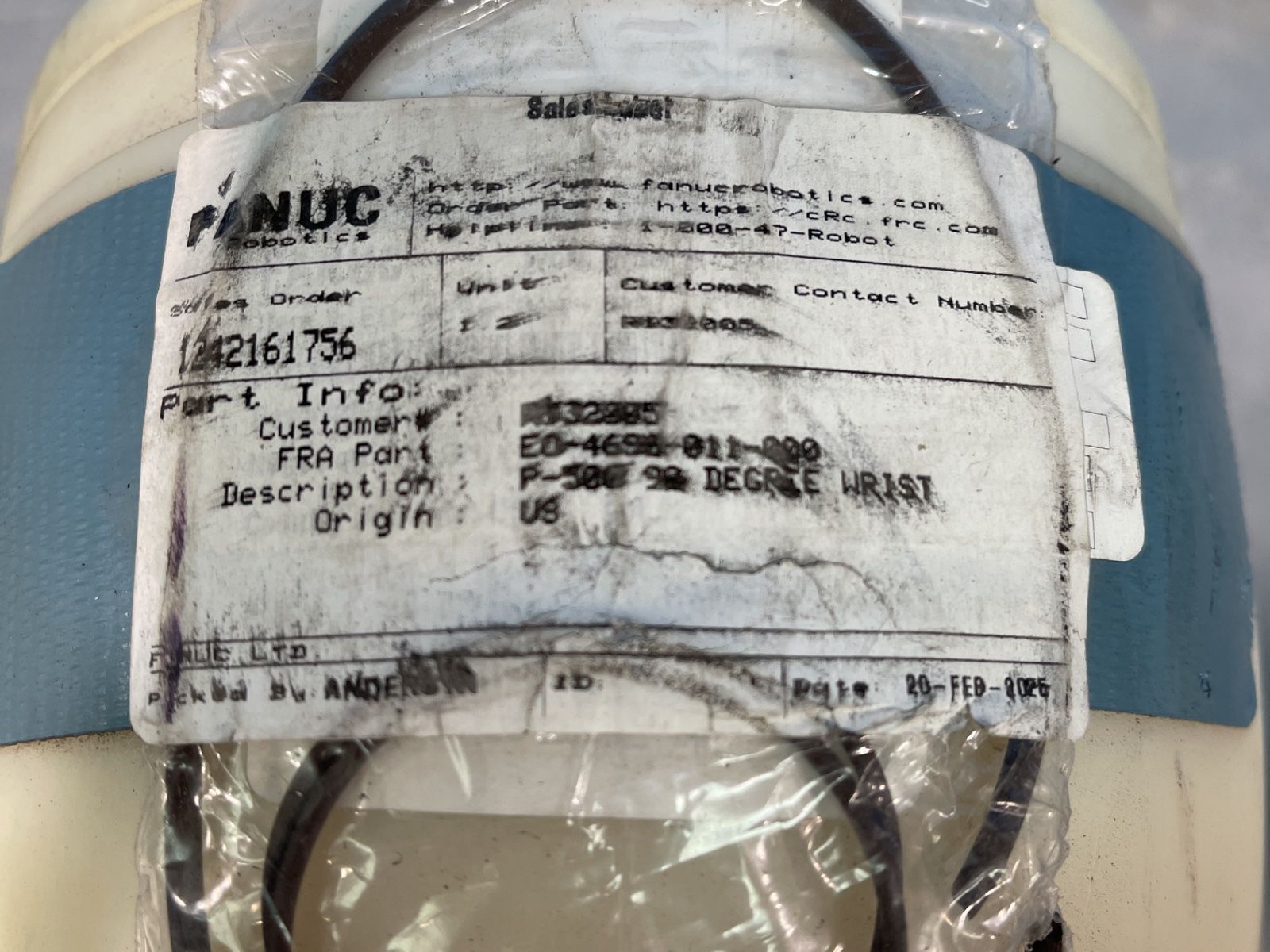 Fanuc Robotic Wrist Assembly - Eo-4696-011-000