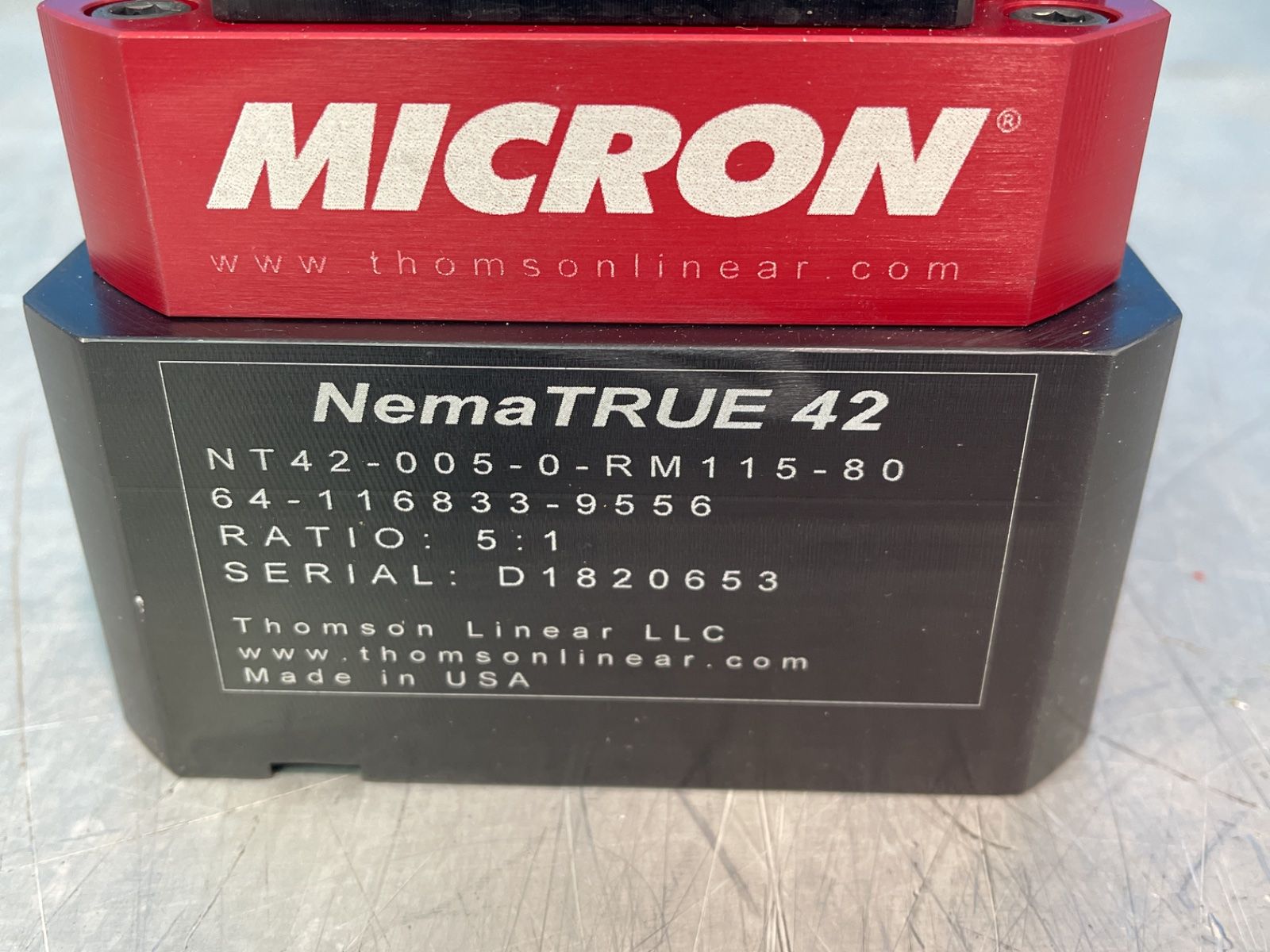 Thomas Linear Llc Micron Nematrue 42 Planetary Gearhead - Nt42-005-0-rm115-80 / 64-116833-9556