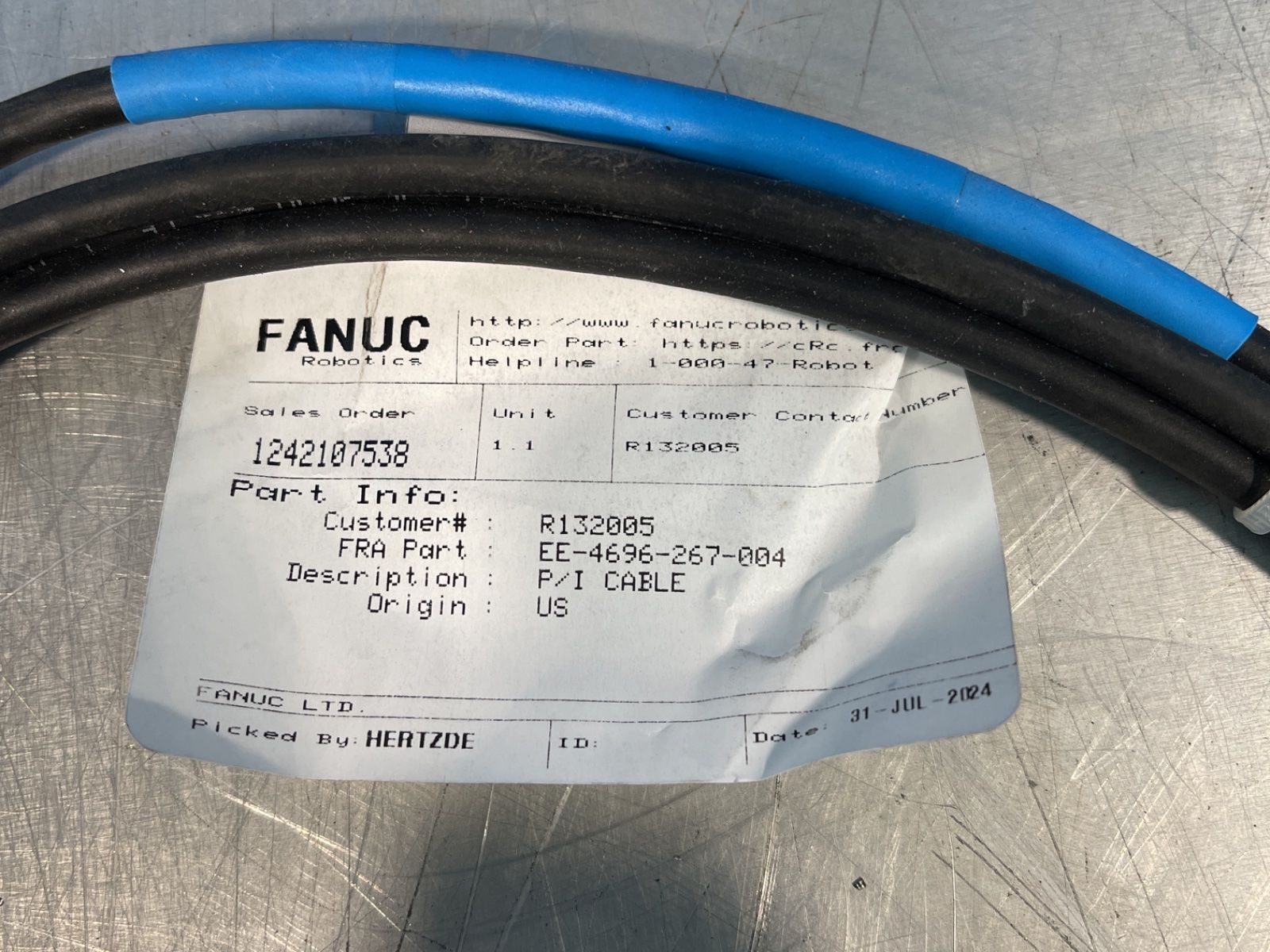 Fanuc Robotics P/i Cable - Ee-4696-267-004