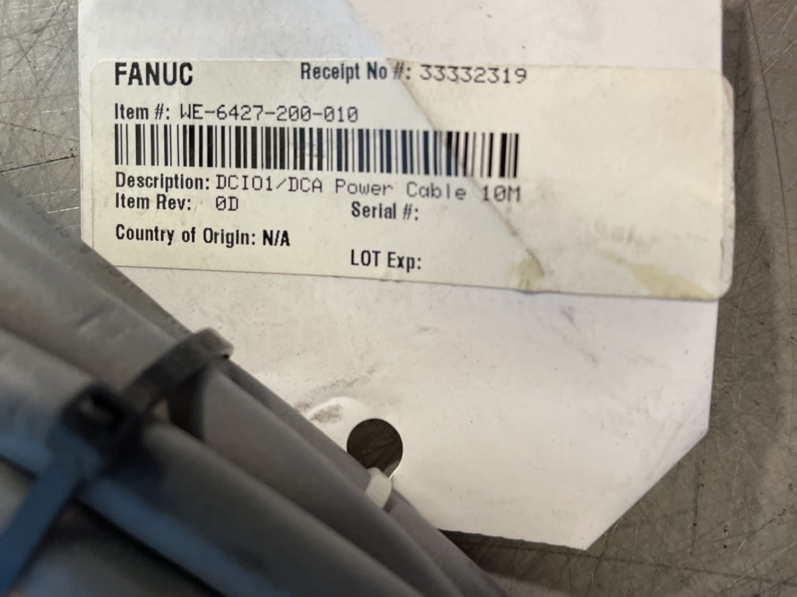 Fanuc 10 M Dcio1/dca Power Cable - We-6427-200-010