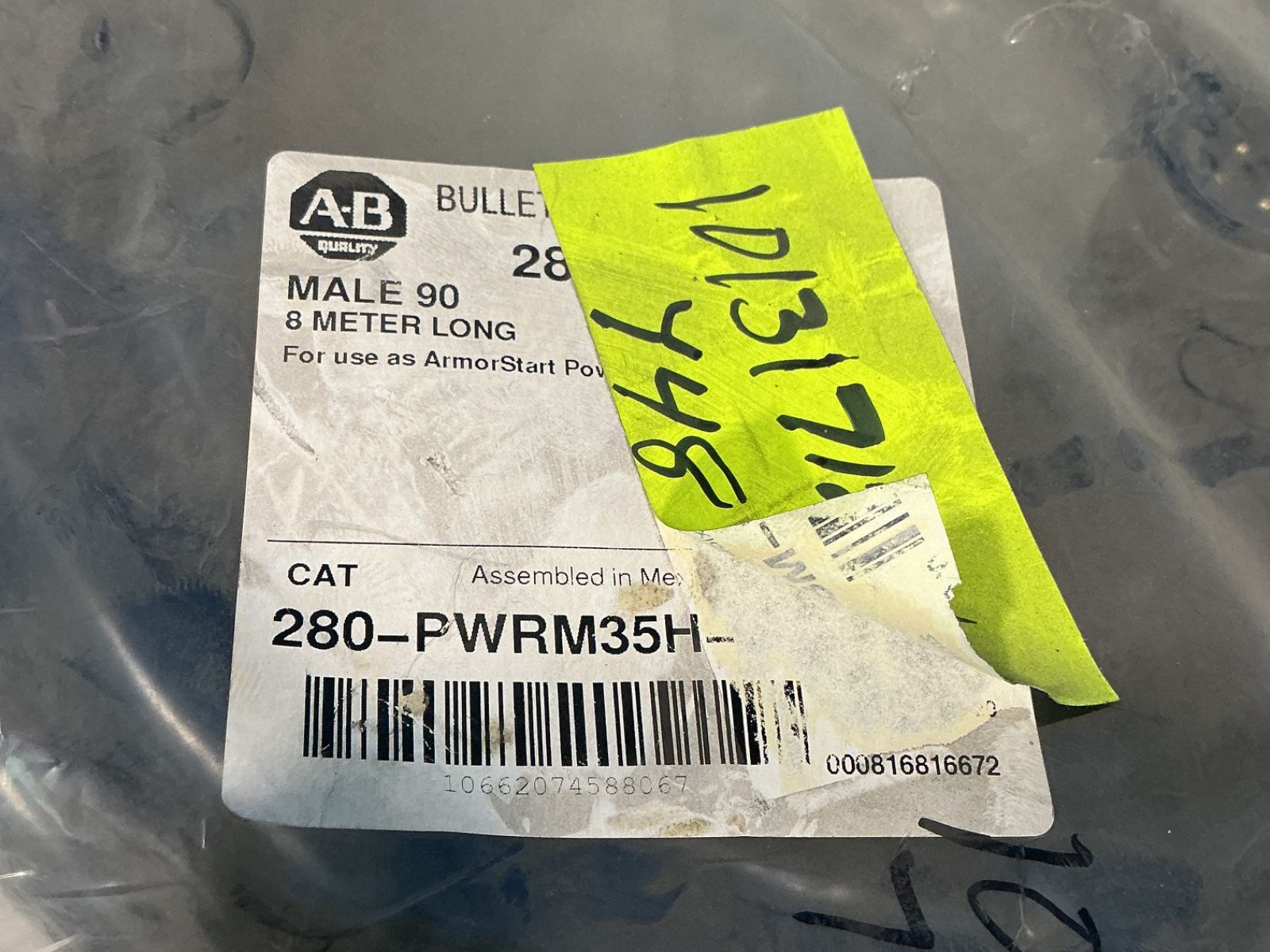 Allen-bradley 8 M Bulletin 280 Armorstart Power Cable - 280-pwrm35h-8m