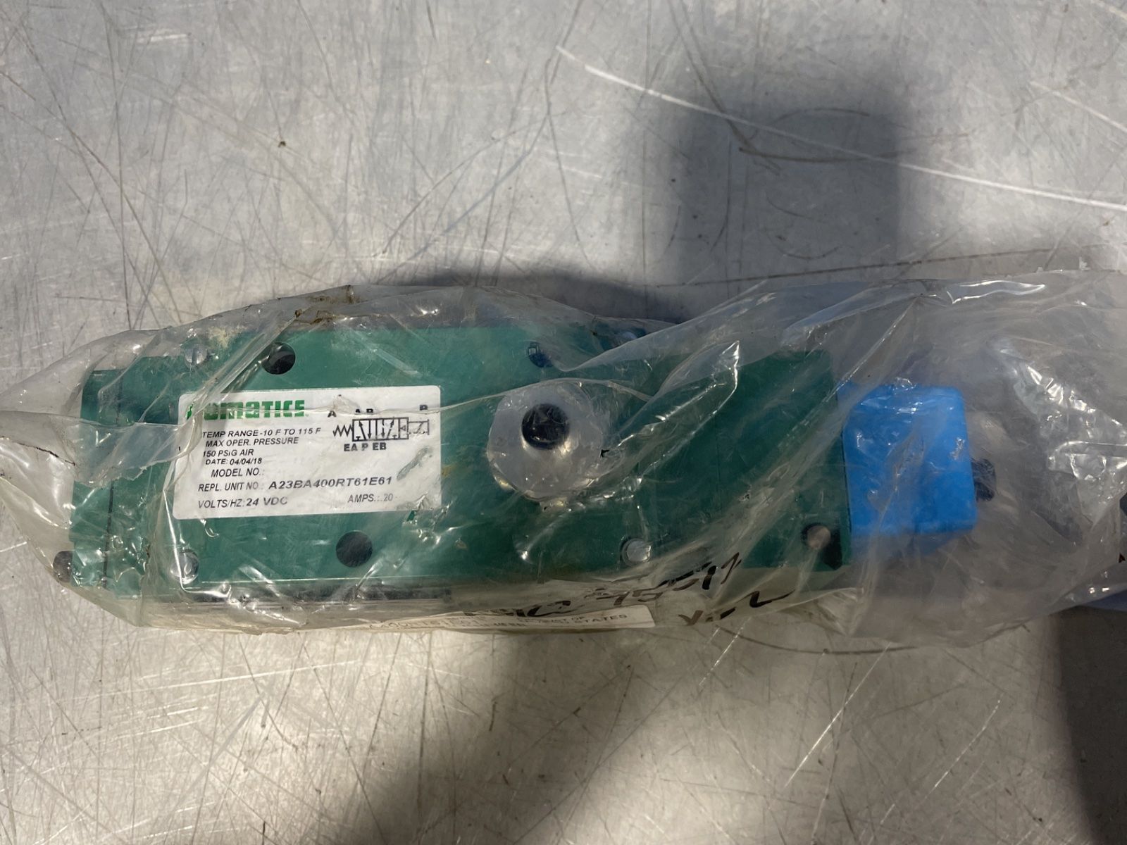 Numatics 150 Psig Pilot Solenoid Valve - A23ba400rt61e61
