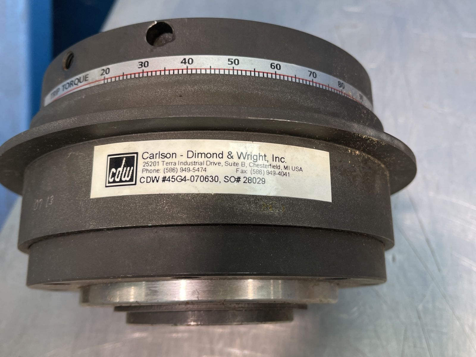 Carlson-dimond & Wright Inc Autogard Series 320 Torque Limiter - 45g4-070630