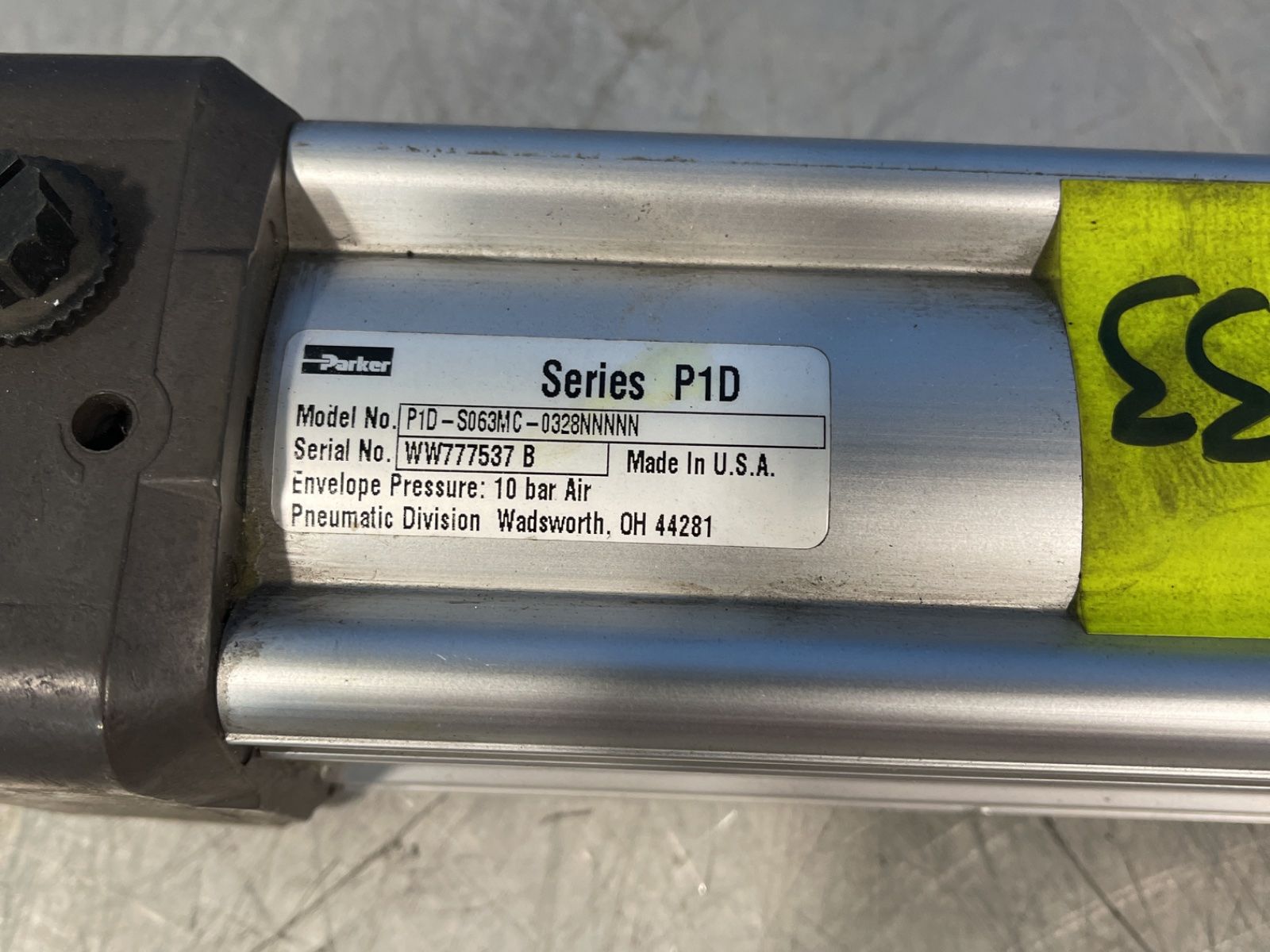 Parker 10 Bar Air Pneumatic Cylinder - P1d-s063mc-0328nnnnn