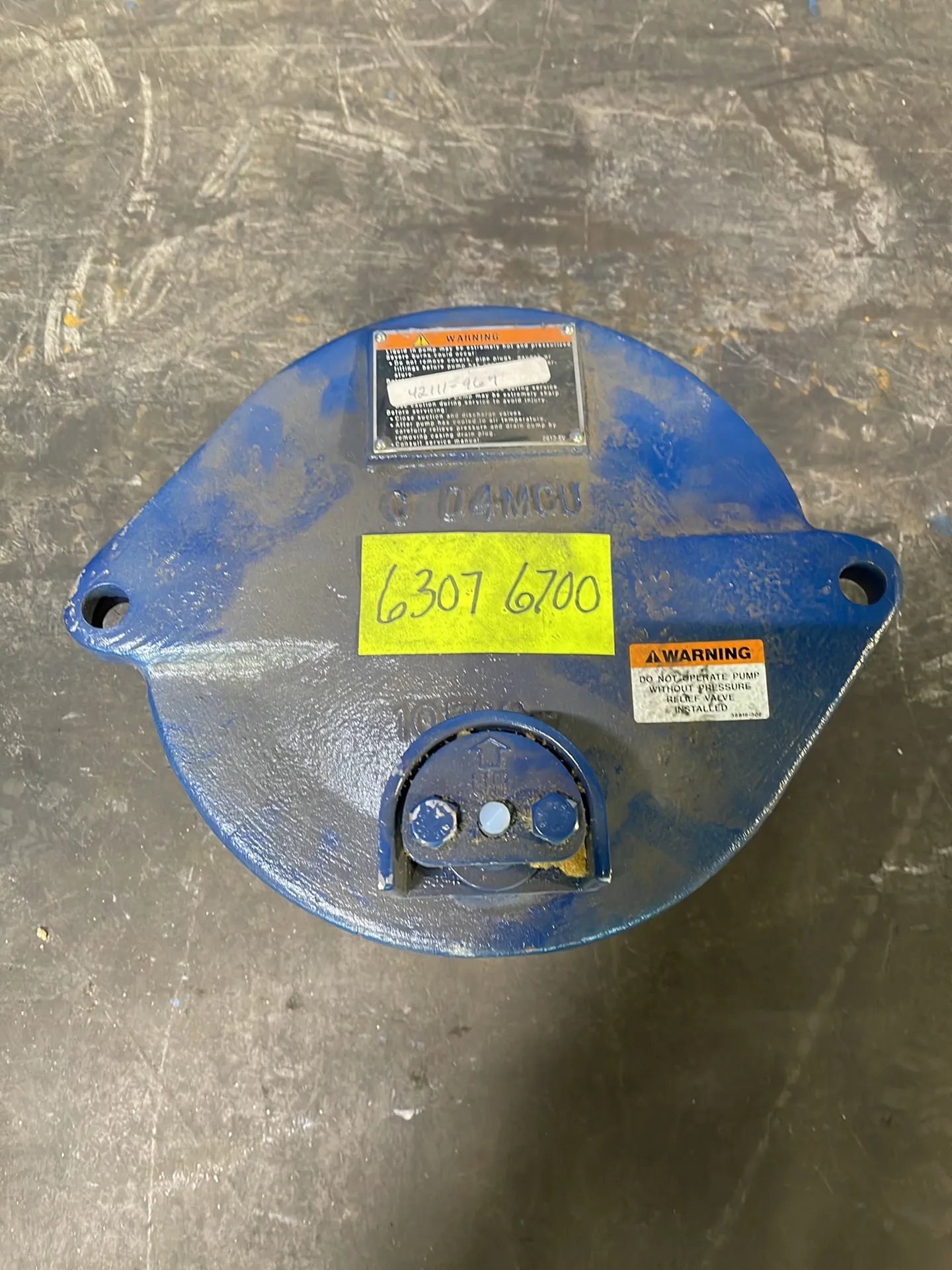 Gorman-rupp Pump Cover Plate - G D4mcu