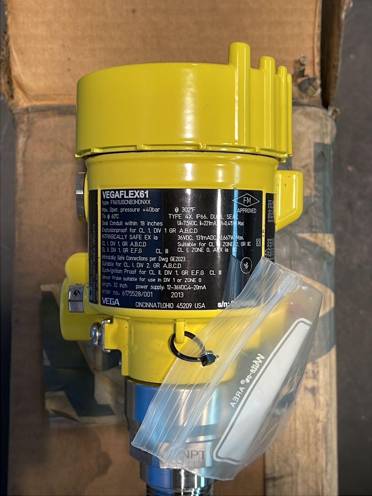 Vega 40 Bar Vegaflex 61 Guided Wave Radar Level Sensor - Fx61.ugcnb3hdnxx
