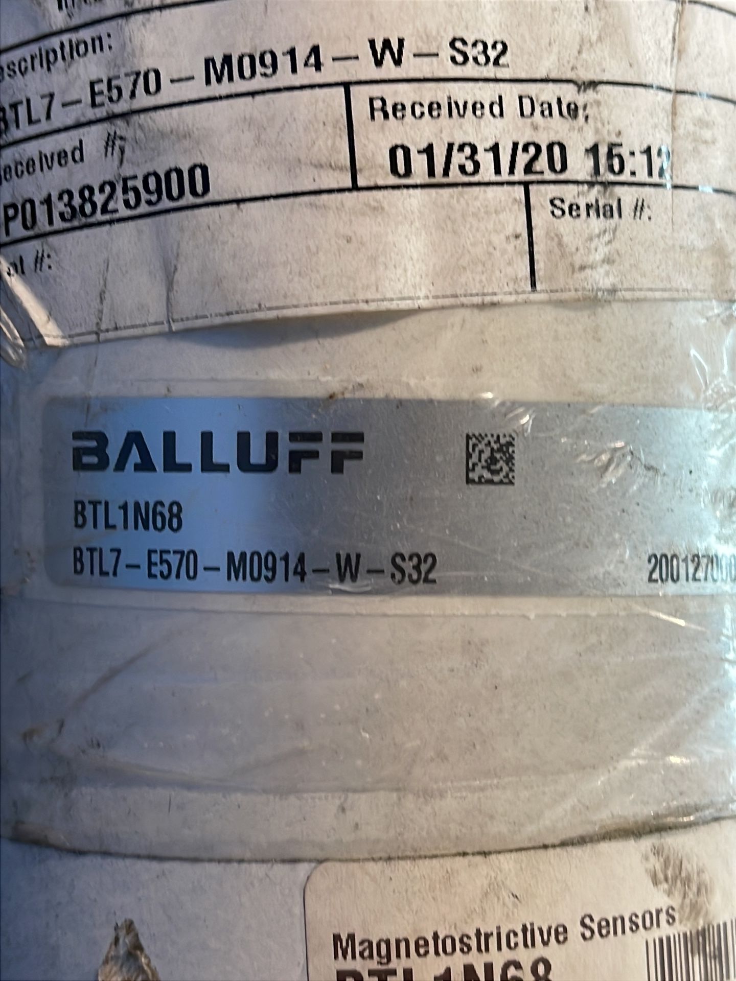 Balluff Micropulse Btl1n68 Magnetostrictive Linear Position Sensor - Btl7-e570-m0914-w-s32