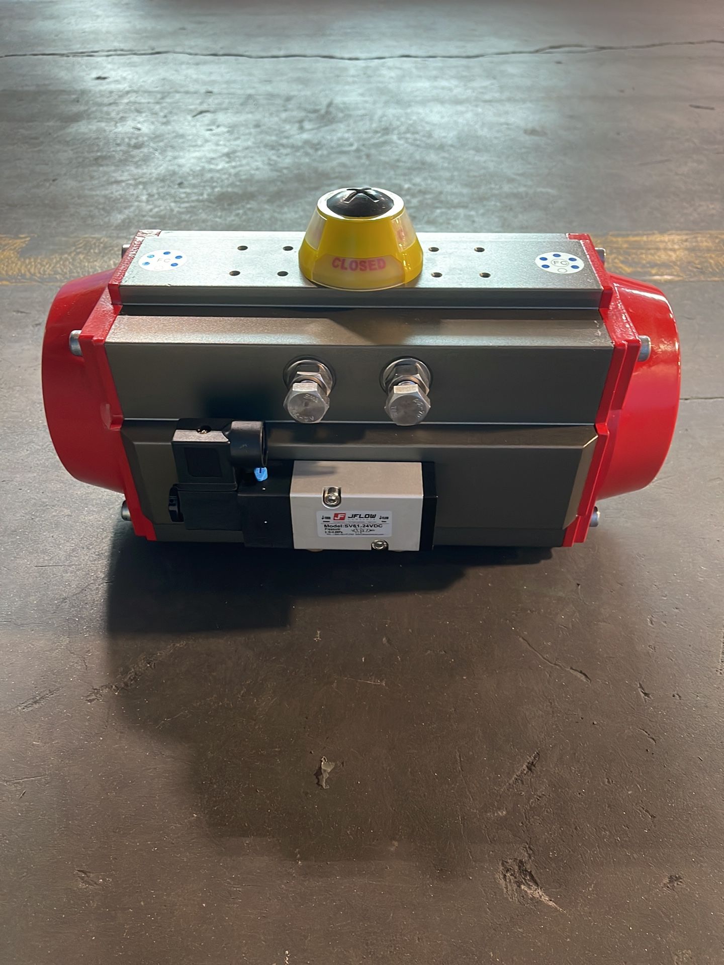 Jflow Controls 115 Psi Pneumatic Rack And Pinion Actuator - Jfc125