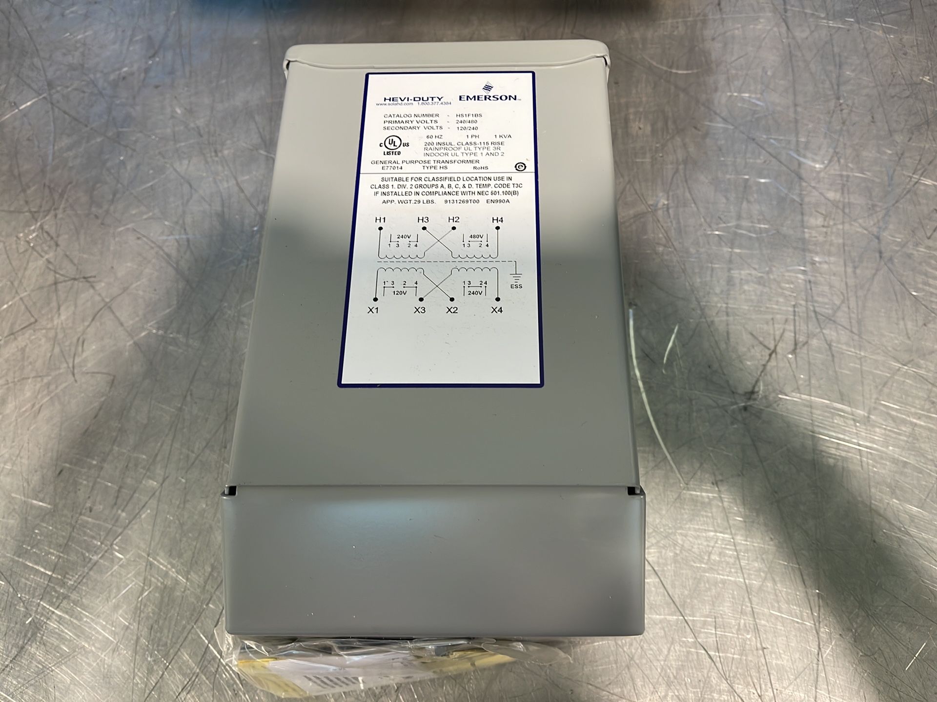 Emerson 1 Kva Hevi-duty General Purpose Transformer - Hs1f1bs