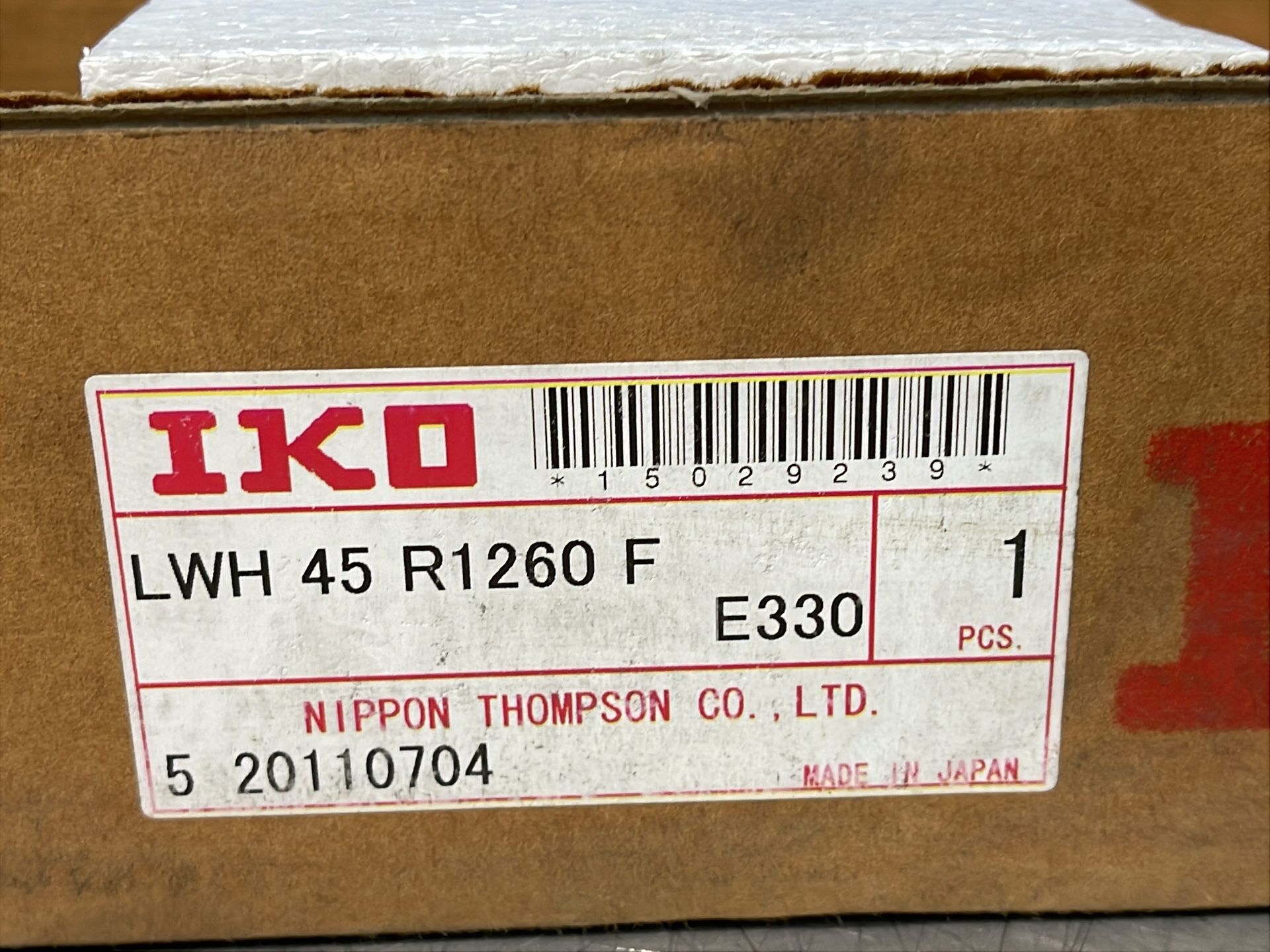 Nippon Thompson Co 1260 Mm Iko Linear Way H Guide Rail - Lwh 45 R1260 F