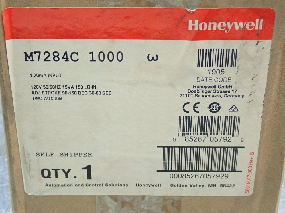 Honeywell Foot Mounted Damper Actuator - M7284c1000