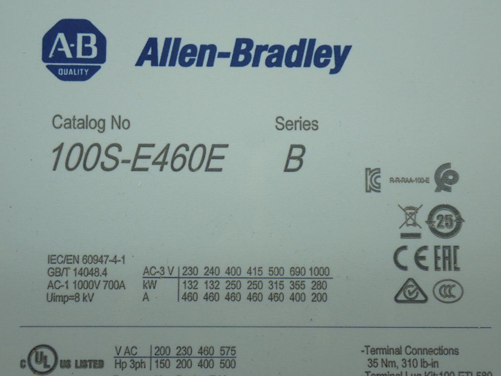Allen-bradley 100-250v Ac/dc 50/60hz Safety Contactor - 100s-e460ed12c