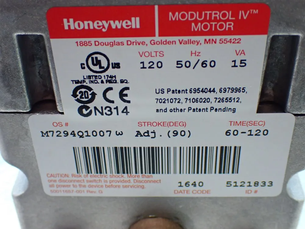 Honeywell Modutrol Iv Motor - M7294q1007
