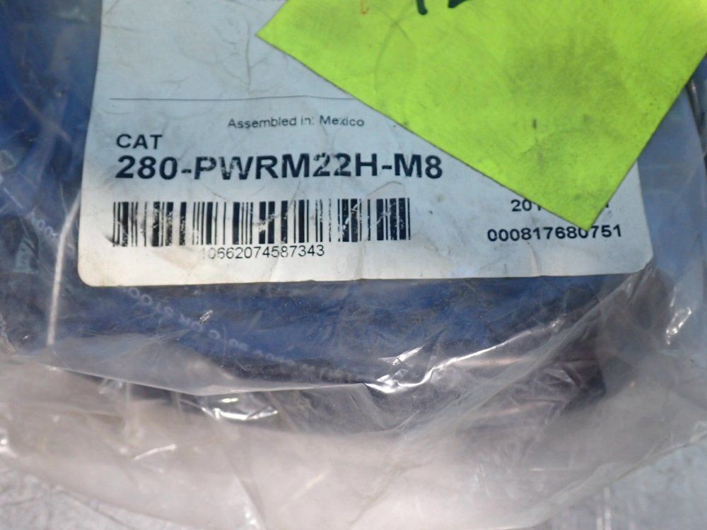 Allen-bradley 8 M, 600 V Armorconnect 3 Phae Power Media Drop Cable, Male 90 - 280-pwrm22h-m8