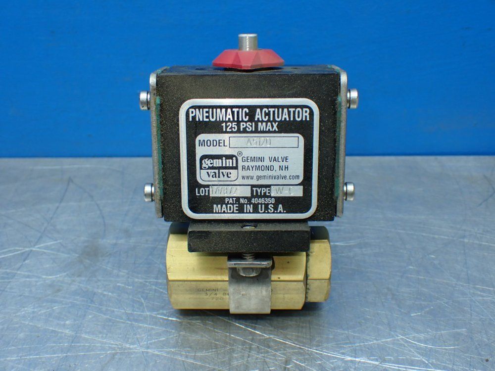 Gemini Valve 125psi Max Cw-c Pneumatic Actuator - A512d