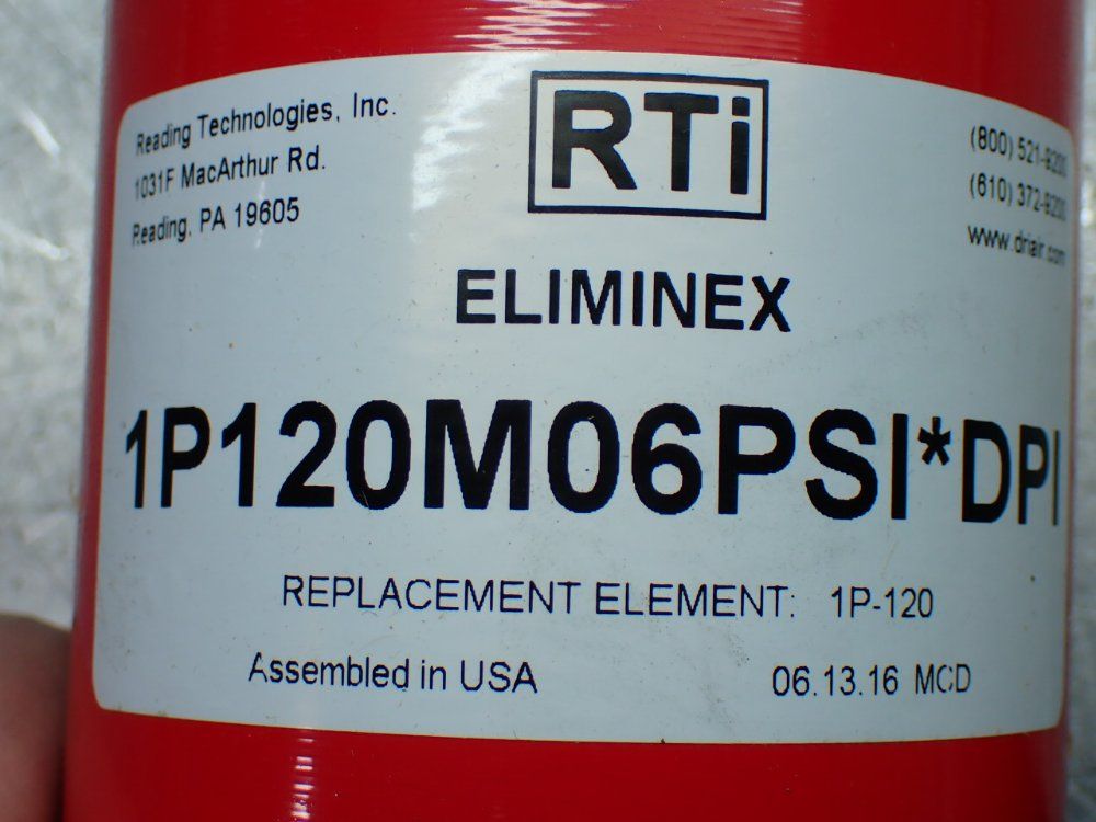 Rti Eliminex High-flow Air Separator/filter - 1p120m06psi*dpi