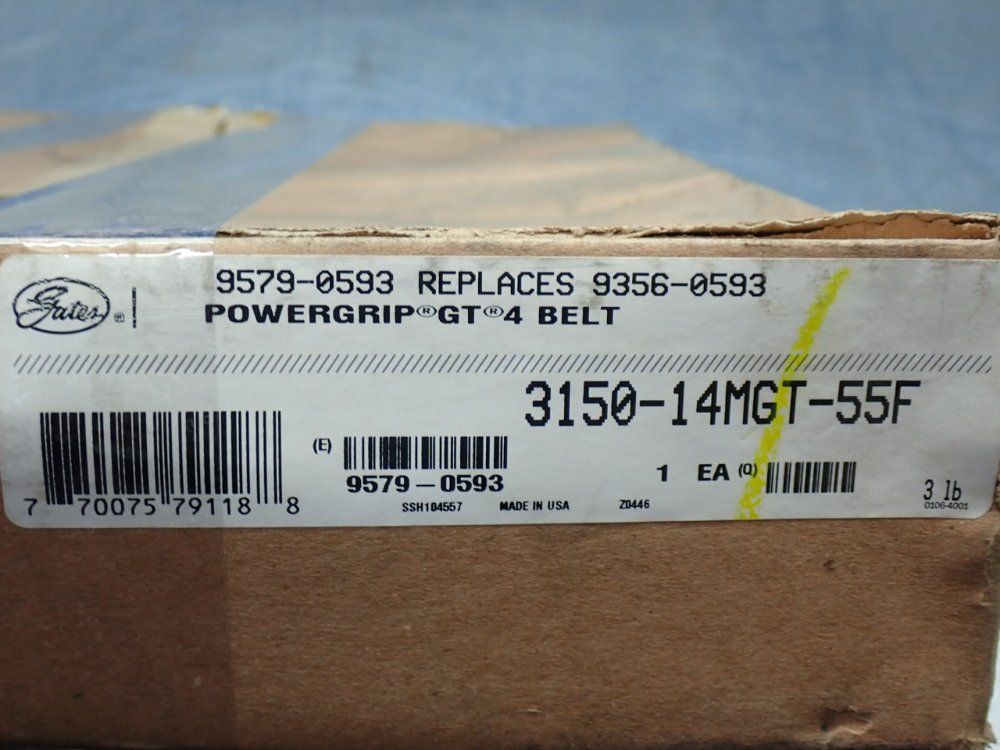 Gates 0.551 In / 14 Mm Pitch Powergrip Gt4 Synchronous & Timing Belt - 3150-14mgt-55f