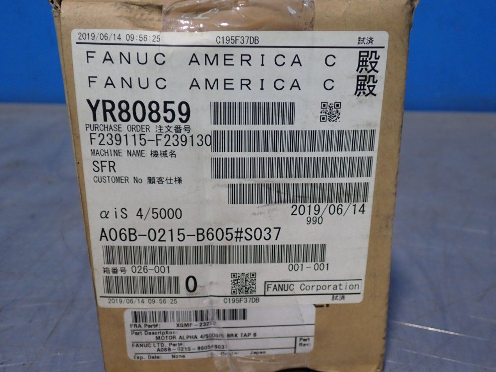 Fanuc 1.0 Kw Ais 4/5000 Ac Servo Motor - A06b-0215-b605#s037