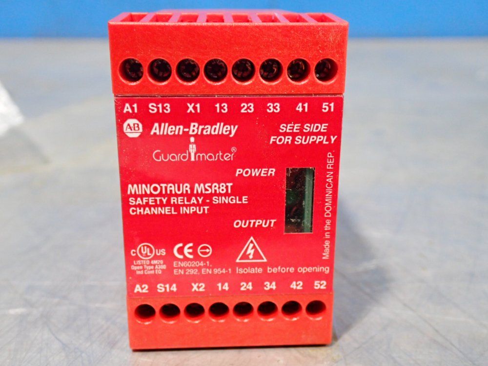 Allen-bradley Guardmaster Minotaur Msr8t Safety Relay Single Channel Input - 440r-e23030