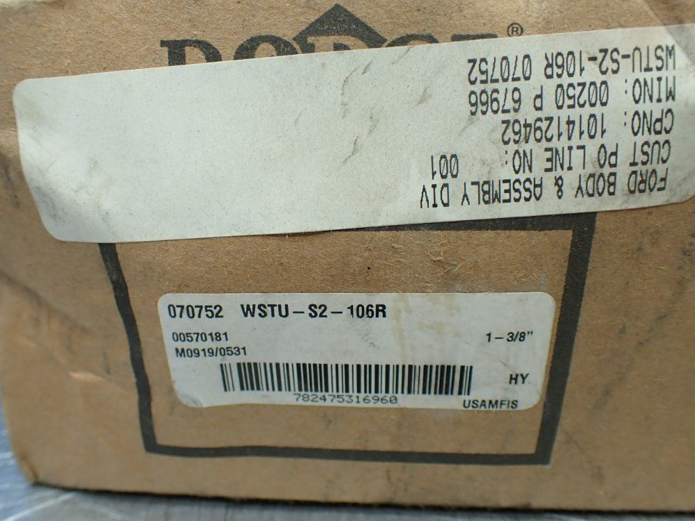 Dodge 4pcs Assorted Bearing Lot. Dodge, Thk - Wstu-s2-106r