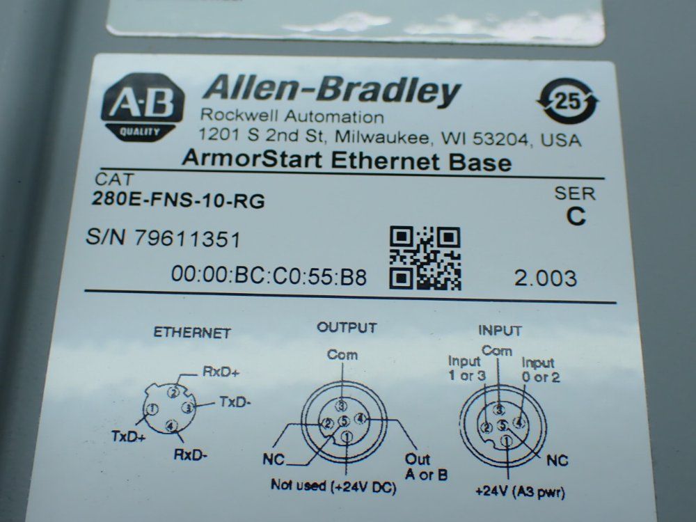 Allen-bradley Armorstart Safety Starter And Base - 281e-f12s-10c-rrg