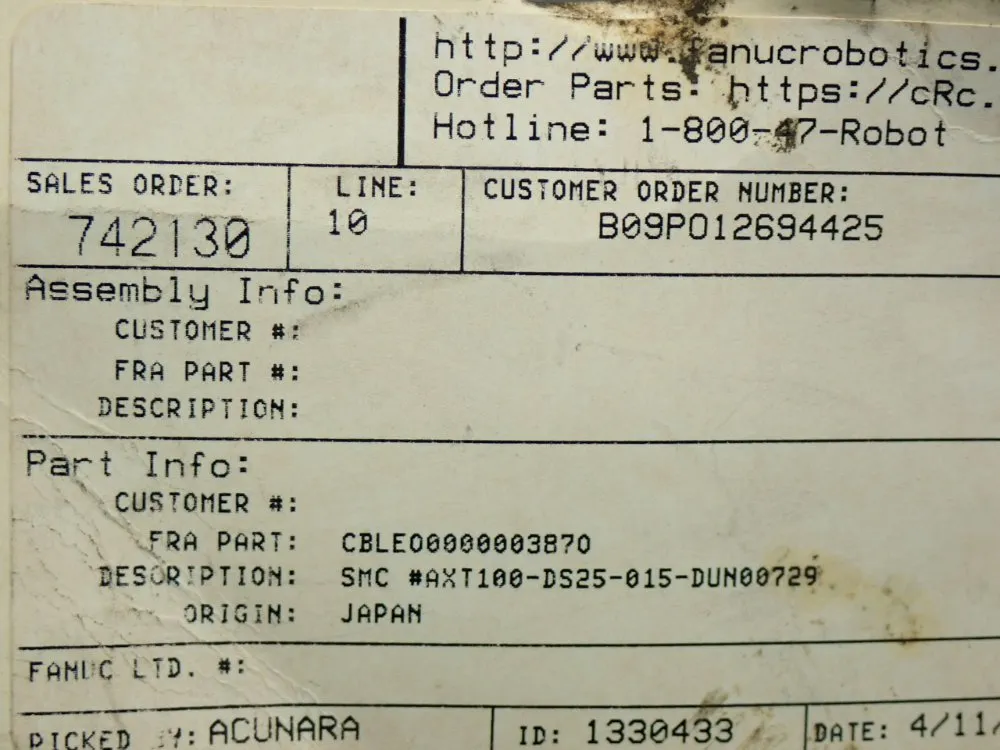 Fanuc Robot Connection Cable - Cbleo000000387o