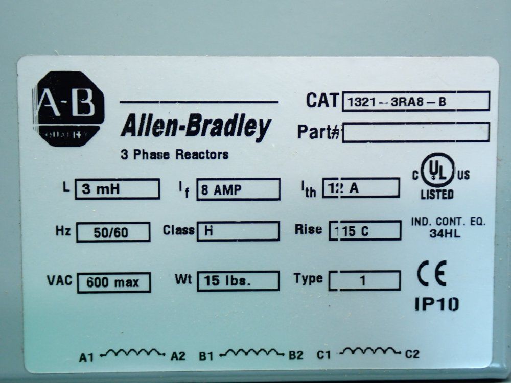 Allen Bradley Line Reactor Unit - 1321-3ra8-b