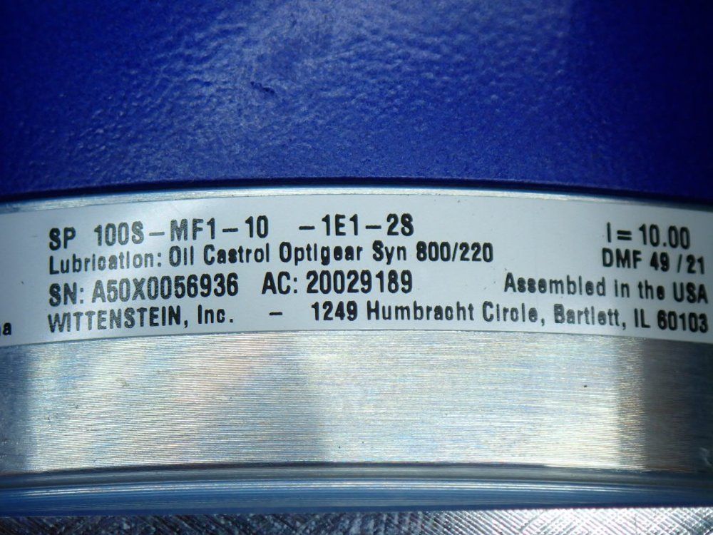 Wittenstein Ratio 10:1 Planetary Gear Box - Sp 100s-mf1-10-1e1-2s